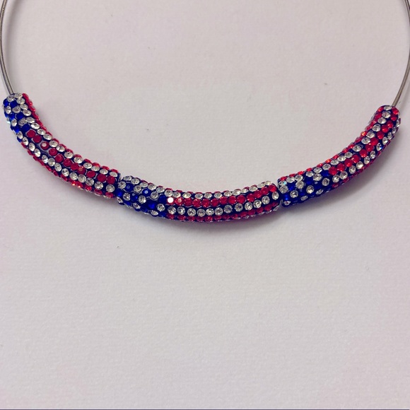 Americana Crystal Choker Necklace - Picture 5 of 6